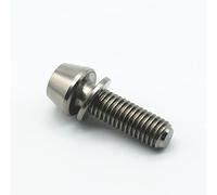 Générique Vis en Titane M5 X 16 18 20mm, boulons en Ti avec rondelle llen, Colonne/cône, Douille hexagonale for Tige de vélo et 5 pièces Guidon(Ti Color-Cone,M5x20mm)