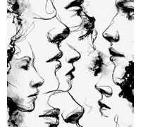 Générique Visage Humain Dessiné à La Main Papier Peint Épaissir Mat Auto Adhésif 44x200 cm Résumé Art Meubles Autocollants Amovible Comptoir Contact Papier Stickers Muraux pour Bains Salon Chambre