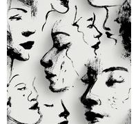 Générique Visage Humain Dessiné à La Main Papier Peint Épaissir Mat Auto Adhésif 44x600 cm Résumé Art Meubles Autocollants Amovible Comptoir Contact Papier Stickers Muraux pour Bains Salon Chambre