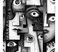 Générique Visage Humain Yeux Papier Peint Épaissir Mat Auto Adhésif 44x500 cm Abstrait Peint à La Main Meubles Autocollants Amovible Comptoir Contact Papier Stickers Muraux pour Bains Salon Chambre