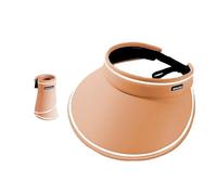 Générique Visier Femme UV50+ Grand Bord - Réglable & Pliable - Idéal pour Paris en Été(Orange)