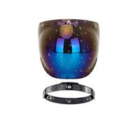 Générique Visière de Casque de Moto | Visière Colorée | Verre Bombé Ouverte Pour Conduite Autoroutière Trajets Longue Distance Nuit Pluie Commuting Ville