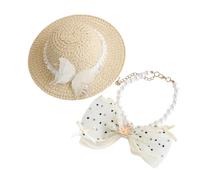 Générique Visière Pour Chien Coiffe Design Collier Perlé et Nœud