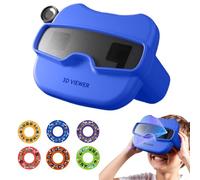 Générique Visionneuse Diapositives pour Enfant, Jouet Viseur 3D Portable avec 6 Bobines, Visionneuse Amusante pour Les Enfant De 3 Ans Et Plus