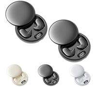 Générique Visound Drift - Invisible Earbuds, Comfortable Fit LED Power Display, Invisible Earphones for Sleeping, Working, Hiking (2-PCS Black)