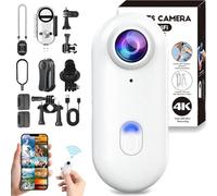 Générique Visus Cam, Visuscam - Mini 120 4K Camera for Recording, POV Pro Body Camera, HD 1080p/4K Mini Wearable Body Action Cameras with Audio Video, for Vlogging Diving Cycling (White-1080P,32G)