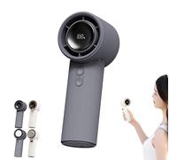 Générique VitalsEcom - Breezio Fan, USB Rechargeable Portable Handheld Fan, 3s Fast Cooling, 100 Levels of Infinite Wind Speed, With Safety Lock & Led Display, Perfect for Hot Day (Gray,A)