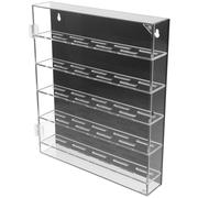 Générique Vitrine à Jetons de Prix en Acrylique Noir, Boîte de Rangement Élégante et Moderne pour Pièces de Défi, Protection et Gain de Place pour Étagères