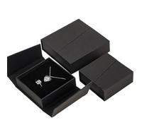 Générique Vitrine de bijoux à dessus rabattable, accès facile, boîte de rangement avec joint magnétique pour colliers, boucles d ' oreilles et bagues, boîte en carton