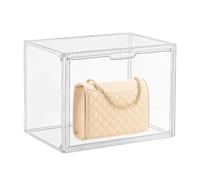 Générique Vitrine de Sac à Main - Organisateur de Sac à Main pour Placard - Vitrine empilable de boîte de Rangement avec la Porte magnétique pour l'embrayage de Portefeuille