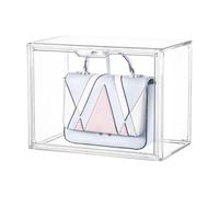 Générique Vitrine de Sac à Main,Organisateur de Sac à Main pour Placard - Vitrine empilable de boîte de Rangement avec la Porte magnétique pour l'embrayage de Portefeuille