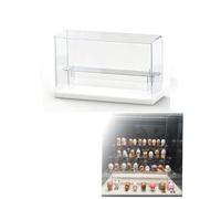 Générique Vitrine en Acrylique avec Porte et étagère Amovible, empilable | Rangement empilable for figurines à collectionner, jouets en boîte aveugle et modèles miniatures(50cm-2-layers)