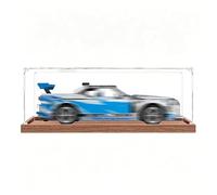 Générique Vitrine en Acrylique pour Le*-go 42210 NIS*san GT-R34 de Course, boîte de présentation Anti-poussière, Compatible avec Le*go 42210 (modèle Non Inclus) (Wood Tone-3mm)