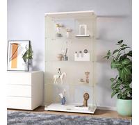 Générique Vitrine en Verre, Armoire de Collection Moderne en Verre à Quatre Couches avec 2 Portes,Verre trempé Transparent Vitrine de Collection pour Chambre, Salon et Salle à Manger