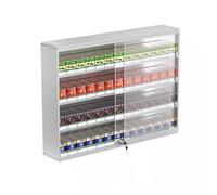 Générique Vitrine Murale en Aluminium pour Cigarettes avec Serrure - Présentoir à Cigarettes pour magasins et supermarchés (80,5 x 17,3 x 60 cm) pour Une présentation sécurisée des Produits