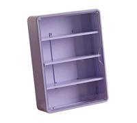 Générique Vitrine Murale pour Figurines de Collection, étagère à Trois Compartiments, Organisateur Transparent Anti-poussière, Violet L
