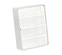Générique Vitrine Murale pour Figurines de Collection, étagère à Trois Compartiments, Organisateur Transparent Anti-poussière, White L