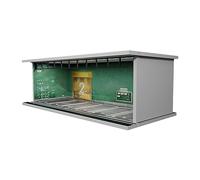 Générique Vitrine pour Voiture Miniature 1/64 avec Scène, Garage Lumineux pour Voitures de Collection, Style américain