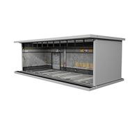 Générique Vitrine pour Voiture Miniature 1/64 avec Scène, Garage Lumineux pour Voitures de Collection, Entrepôt