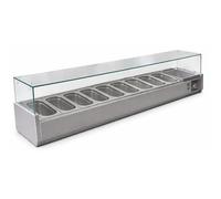Générique Vitrine Saladette Réfrigérée à Ingrédients 2000 mm - 10 x GN 1/4 - +2°C/+8°C - Inox