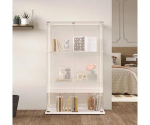 Générique Vitrine,Vitrines en Verre de 123x60x35cm,3 Couches avec LED 2 Porte et Serrure de Sécurité,Armoire de Collection Moderne en Verre,Armoire de Rangement en Verres Debout pour Salon,Bureau