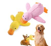 Générique Vivahine Calming Duck Toy, Calming Duck Toy for Dogs, with Quacking Sound for Dog, That Soothe Like a Mother's Presence (Pink+Yellow,Large)