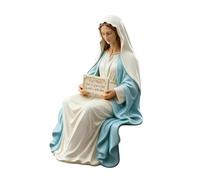 Générique VJesus Figurines - Modern Aesthetic Resin, Religious Mary Statue, Tiny Catholic Sculptures, Home Living Room Decor, Apartment Bedroom Art, Office Church Supplies, White Table Desk Shelf