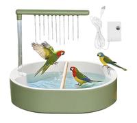 Générique Vogelbad mit Pumpe - Ruhiges, Tiersicheres Badebecken | -Vogel-Duschbad | Für Garten, Balkon, Terrasse, Wohnzimmer, Unzertrennliche, Conure, Kanarienvogel, Nymphensittich, Wellensittich