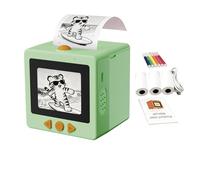 Générique Voice Activated Sticker Printer, 8x7x8cm, AI Portable Inkless Printing Box, ABS Material, Label Printer with Display, Smart Home Office Organization