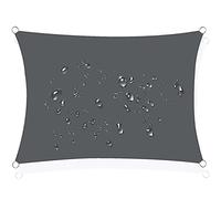 Générique Voile d;ombrage imperméable, rectangulaire et résistante, bloquant 95% des UV, imperméable et résistante aux UV, idéale pour terrasse, abri de Voiture ou auvent. (D 6X8m)