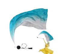 Générique Voile de Soie Poi,Voile Poi,Drapeaux de Danse de louange Drapeaux de Danse avec des Boules | de du Ventre de Couleur dégradée, Drapeaux de culte pour église de, du Ventre, Spec