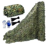 Générique Voile d'Ombrage Camouflage Protection Solaire pour Pergola, Brise Vue Jardin et Filet de Camouflage, Idéal Décoration Fête, Paysage Chasse en Plein Air, Abri Voiture, Tente Camping(9x10m)