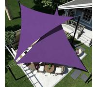 Générique Voile D'ombrage Imperméable Triangle, 2x2x2m 3x3x3m 4x4x5.7m Toile D'ombre Résistant Aux UV, Pare Soleil Para Jardin Patio, Balcon, Terrasse, Extérieures Activités(Purple,3x3x4.3m)