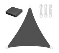 Générique Voile D'ombrage Triangle Imperméable, 3x3x3m 4x4x4m Toile Ombrage UV Protection, Résistant À La Déchirure, Pare Soleil pour Patio Jardin, Terrasse, Extérieur, Balcon(Darkgrey,4x4x5.7m)