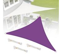 Générique Voile D'ombrage Triangulaire Imperméable, 3x3x3m 4.5x4.5x4.5m 4x4x5.7m, Filet D’Ombrage Extérieur Résistant, Toile Ombrage Résistant À La Déchirure, Toile Solaire Voile(Purple,4x4x5.7m)