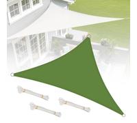Générique Voile D'ombrage Triangulaire Imperméable, 3x3x3m 4.5x4.5x4.5m 4x4x5.7m, Filet D’Ombrage Extérieur Résistant, Toile Ombrage Résistant À La Déchirure, Toile Solaire Voile(Green,2x2x2m)