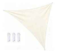Générique Voile D'ombrage Triangulaire Imperméable 4x4x4 3x3x3 2x2x2m, en Toile avec Anneau en D Protection UV Filet D'ombrage en Polyester pour Balcon Terrasse Camping Jardin,Beige,1x1x1M