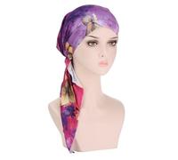 Générique Voilée Islam Extensible pour Femme, pour la tête, pour Lutter Contre Le Cancer et la Perte de Cheveux Rose Chien Personnalisable (Purple, M)