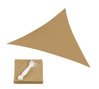 Générique Voiles D'ombre Triangle 3x3x4.3m 4x4x5.7m 3x4x5m, Toile Ombrage Imperméable Protection des Rayons UV, Auvent pour Terrasse, Jardin, Balcon, Camping, Pergola, Extérieures(Sand,4x4x5.7m)