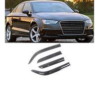 Générique Voiture DéFlecteurs pour pour A3 8P 8V 2004-2019 Auto Fenêtre Latérale Déflecteurs De Vent Visières Noir Pluie Garde Fenêtre Évent Nuances Sombre Fumée Ventvisor VisièRes De FenêTre CôTé(3)