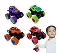 Générique Voiture Jouet Cascadeur,Voiture Jouet Cascadeur pour,Véhicules à Friction - Véhicule Tout-Terrain à inertie à Quatre Roues motrices, Rotation à 360 degrés, pour garçons et Filles