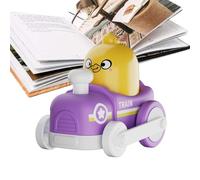 Générique Voiture Press and Go | Véhicule Ours à Remontage par Pression - Jouets de Train et Voitures Réalistes Miniatures | pour Filles Préscolaire École à la Maison Anniversaire Noël Jour des