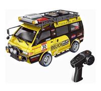 Générique Voiture RC à l'échelle 1/24, 2.4G 4WD Off-Road Véhicule télécommandé brossé avec lumière LED et Vitesse Variable, Voiture Jouet Wagon pour Adultes,Jaune