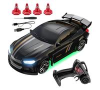 Générique Voiture Télécommandée Drift 4WD, Voiture De Drift Rc 1/64 avec Contrôleur Ergonomique, 2.4 GHz Voitures RC Télécommandée, Jouet pour Course Intérieur/Extérieur - Cadeau Anniversaire, Noël