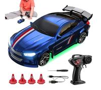 Générique Voiture Télécommandée Drift 4WD, Voiture De Drift Rc 1/64, Véhicule De Course Électrique Et Réaliste, Idéal pour Anniversaires, Courses en Intérieur Et en Extérieur