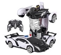 Générique Voiture Télécommandée Transformable,Jouet Transformation pour Jouet Véhicule Tournant 360 Degrés Anniversaire Noël Jeu De Rôle