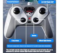 Générique Voiture Télécommandée - Véhicule RC Amphibie Éclairage LED,Voiture RC LED Longue Portée avec d'eau pour Escalade Drift Intérieur/Extérieur Conduite Sportive Jardin Plage Piscine