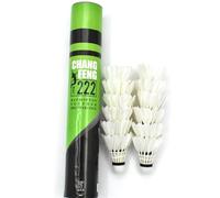 Générique Volants De Badminton, Lot de 12 Balles Volants Badminton Plume Canard, Tête Mousse Haute Densité, Stabilité Améliorée, pour Les Débutants Les Familles, Accessoires De Sport