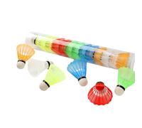 Générique Volants en Nylon - Balles De Badminton pour | Volant en Plastique Coloré pour L'entraînement À La Pratique en Plein Air, Ensemble d'oiseaux Coupe-Vent Durable avec De Rangement, Jeux