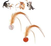 Générique Volants pour Chat - Balle rebondissante pour, Balle de Jeu Interactive Haute élasticité pour, Jouets pour, Mini-Football et Baseball pour Les Jeux de Chat (#2-1)